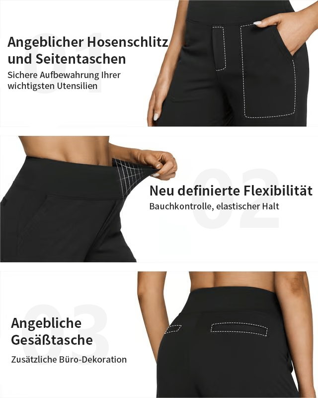 đSista dagen 50% rabattđ„Löst sittande byxor med hög midja för affĂ€rsmĂ€ssig fritid och yogabyxor