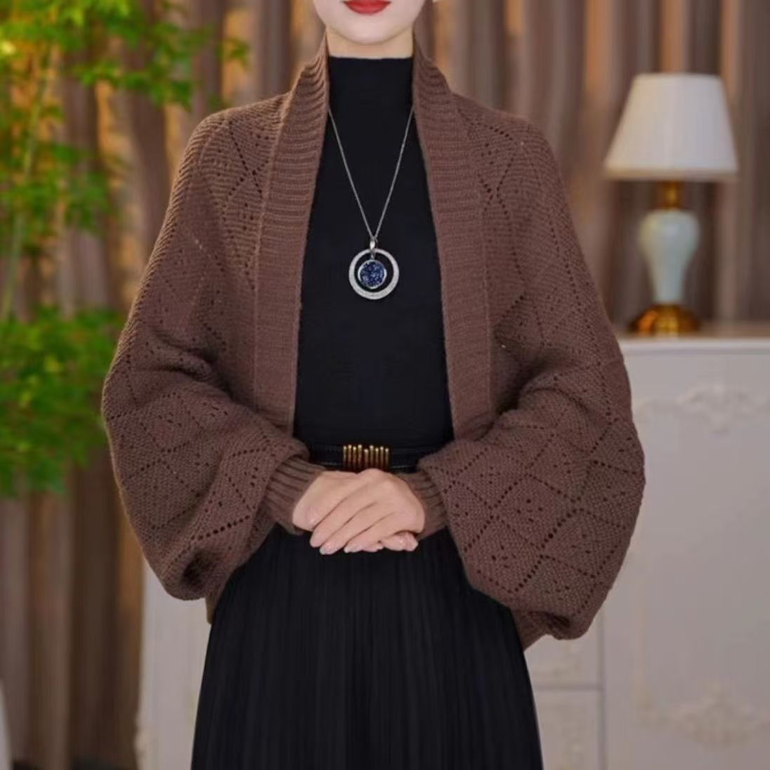 đ„2025 Ny modeđ„HĂ„lstickad sjalrock