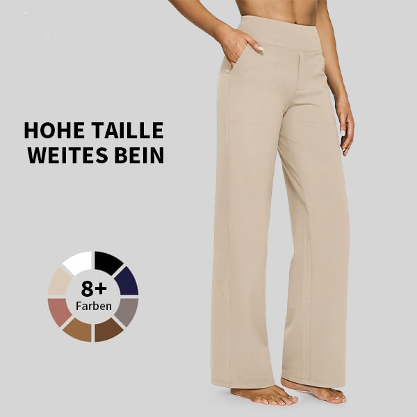 🎁Sista dagen 50% rabatt🔥Löst sittande byxor med hög midja för affärsmässig fritid och yogabyxor