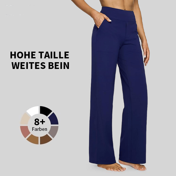 🎁Sista dagen 50% rabatt🔥Löst sittande byxor med hög midja för affärsmässig fritid och yogabyxor